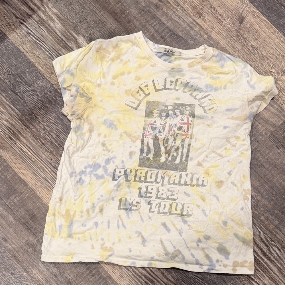Junk Food  Tie-Dye T-Shirt. Def Leppard
